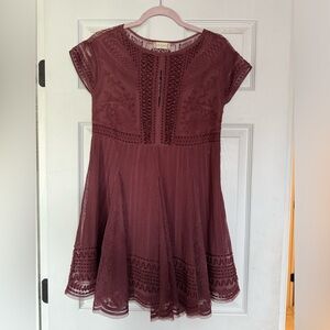 Altar’d state purple beaded mini dress size xs